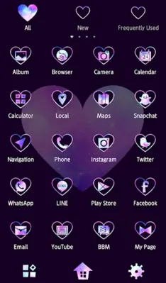 Galaxy Heart Theme android App screenshot 1