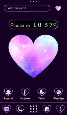 Galaxy Heart Theme android App screenshot 3